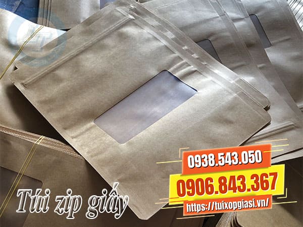 Túi zip giấy đựng thực phẩm giá rẻ
