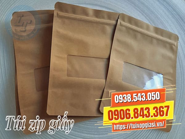 Túi zip giấy đựng thực phẩm giá rẻ