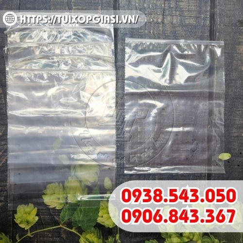 Túi zip khoá kéo lụa trong