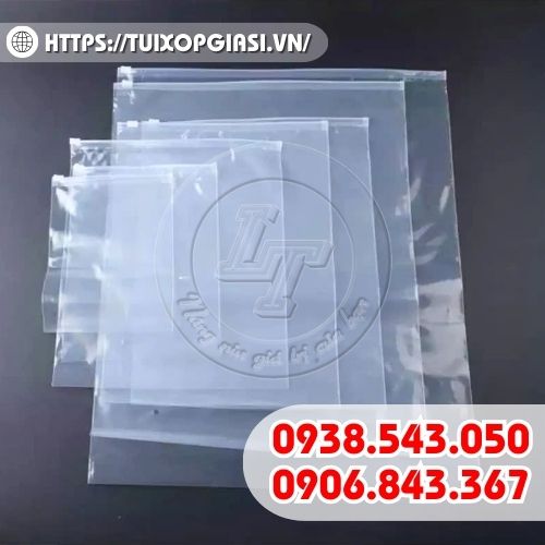 Túi zip khoá kéo loại trong đủ kích cỡ