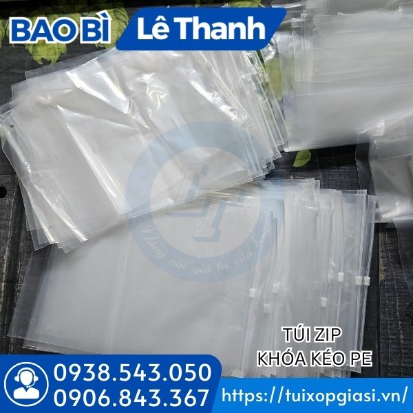 Túi zip khóa kéo pe giá tốt