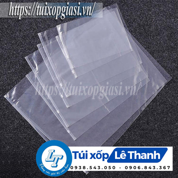 Túi zip khóa kéo trong suốt đựng quần áo giá sỉ
