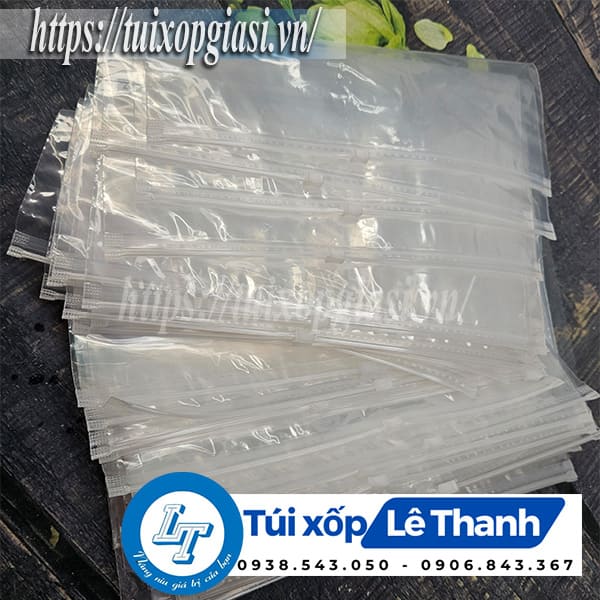 Túi zip khóa kéo trong suốt đựng quần áo giá sỉ