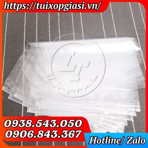 Túi zip lụa mờ