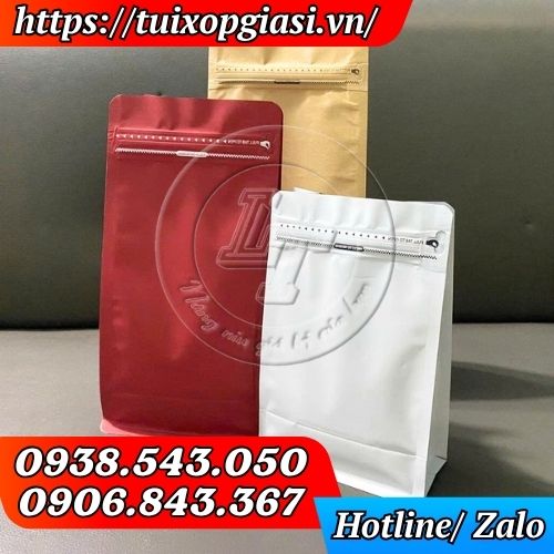 Túi zip xé 8 cạnh đáy đứng