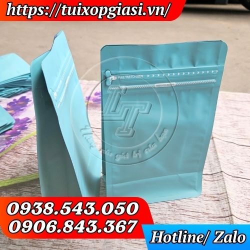 Túi zip xé 8 cạnh đáy vuông