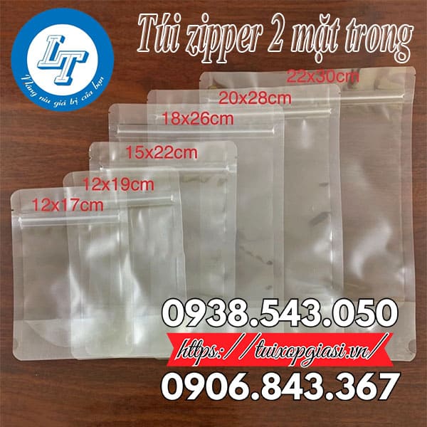 Túi zipper 2 mặt trong đựng thực phẩm giá rẻ