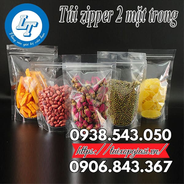 Túi zipper 2 mặt trong đựng thực phẩm giá rẻ