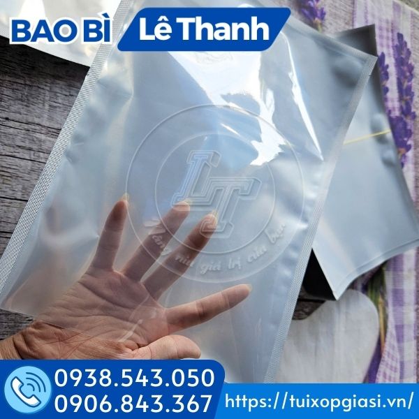 Túi zipper 3 biên 1 mặt bạc