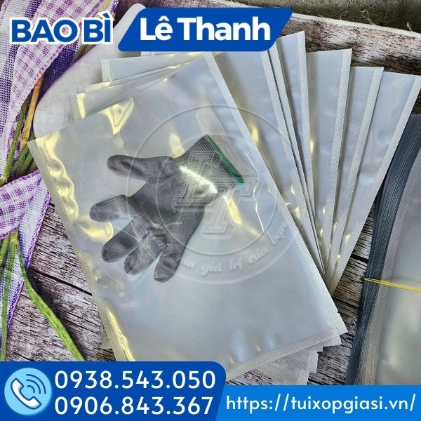 Túi zipper 3 biên 1 mặt bạc giá sỉ