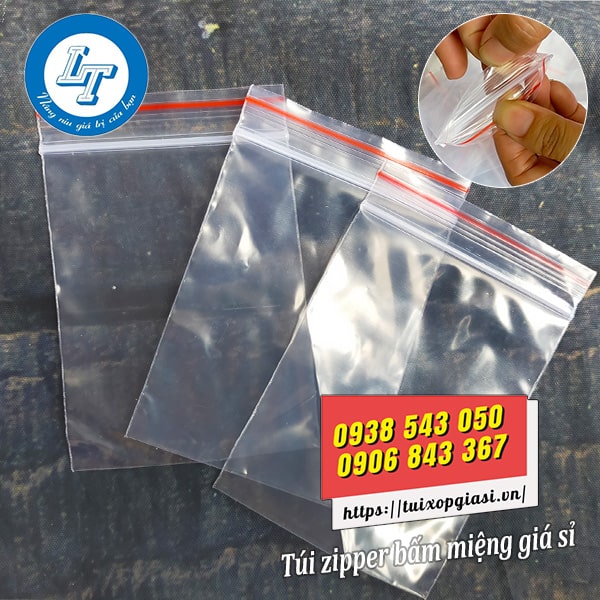 Túi zipper bấm miệng chắc chắn tiện lợi