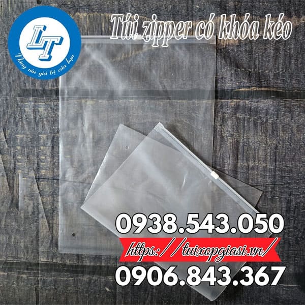 Túi zipper khóa kéo giá rẻ đủ kích cỡ