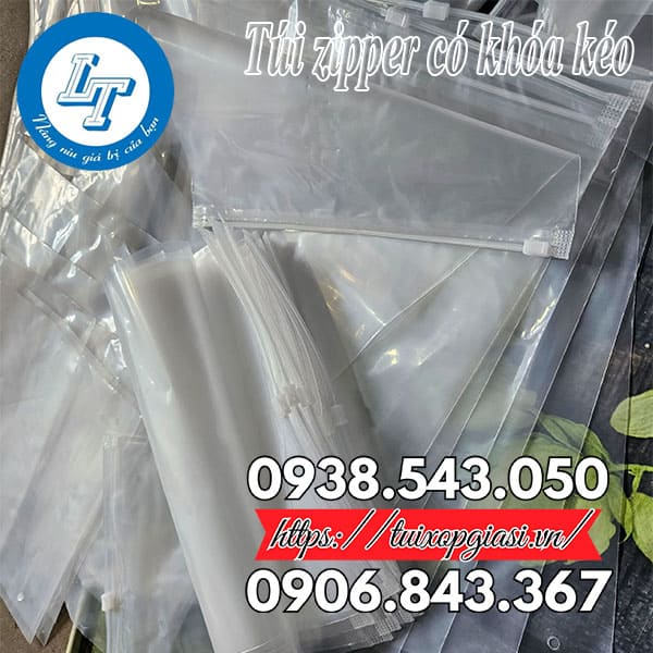 Túi zipper khóa kéo giá rẻ đủ kích cỡ
