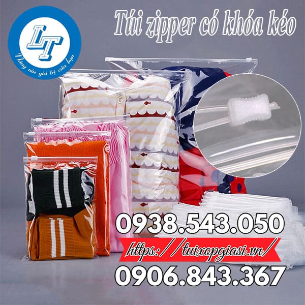 Túi zipper khóa kéo giá rẻ đủ kích cỡ