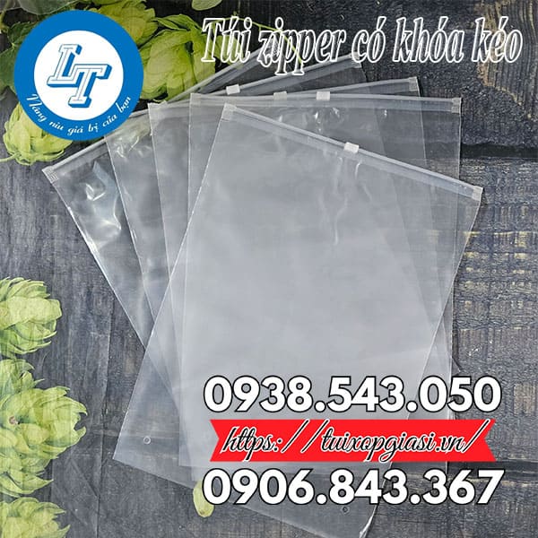Túi zipper khóa kéo giá rẻ đủ kích cỡ