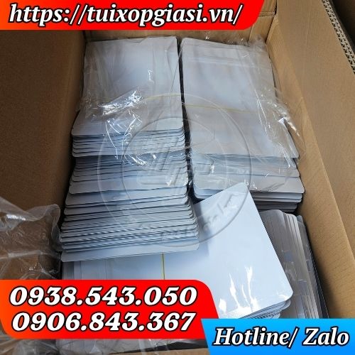 Túi zipper trắng sữa hàng đẹp sỉ thùng 25kg giá rẻ
