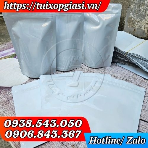 Túi zipper trắng sữa đa dạng kích cỡ