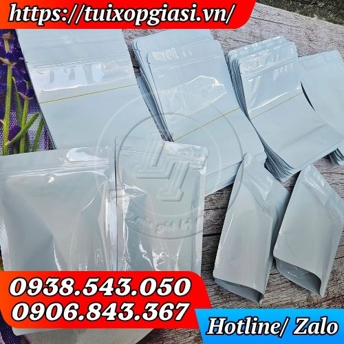 Túi zipper trắng sữa hàng đẹp do Lê Thanh cung cấp