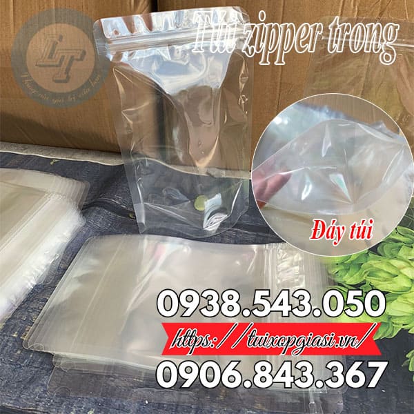 Túi zipper trong giá rẻ