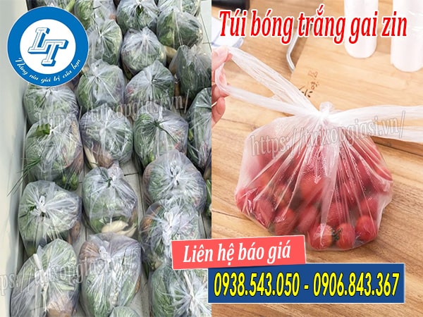 Ứng dụng của túi bóng trắng gai zin
