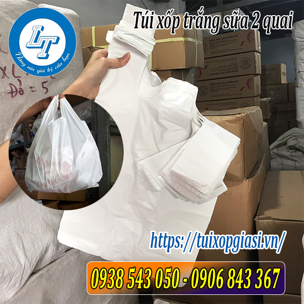 Ứng dụng của túi xốp trắng sữa 2 quai
