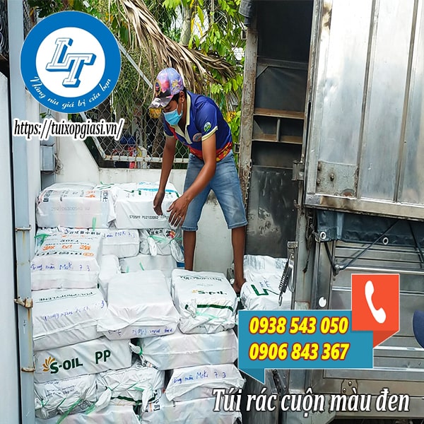 Về hàng túi rác cuộn màu đen cho khách