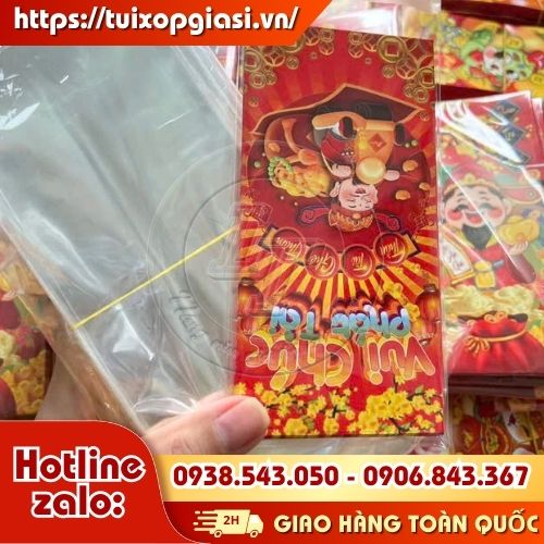 Túi opp tự dính đựng bao lì xì