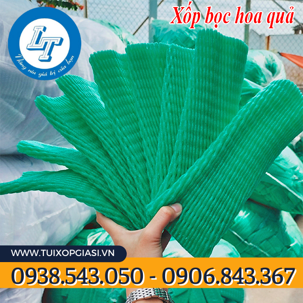 Xốp bọc hoa quả màu xanh