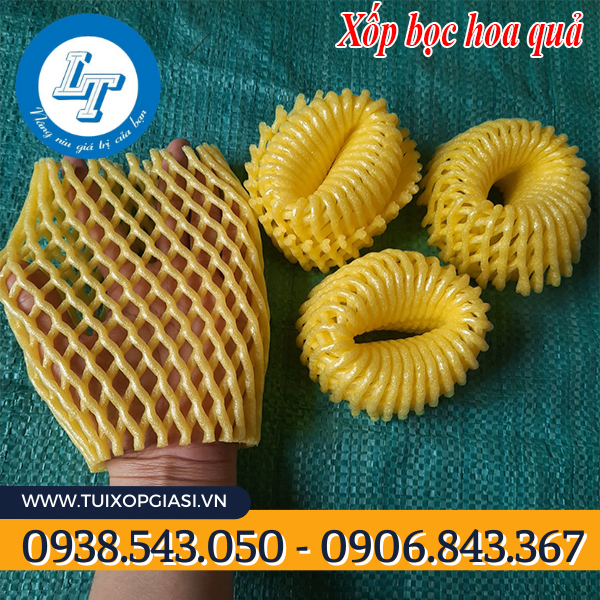 Xốp bọc hoa quả màu vàng