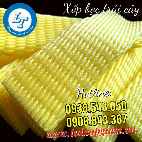 Xốp bọc trái cây màu vàng