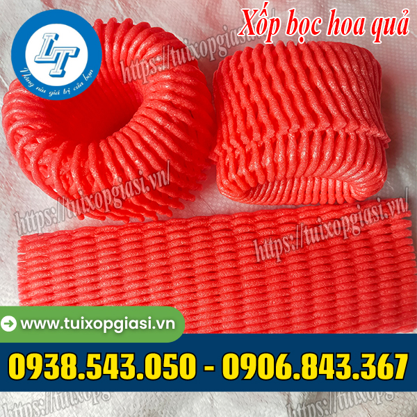 Xốp lưới bọc hoa quả màu đỏ