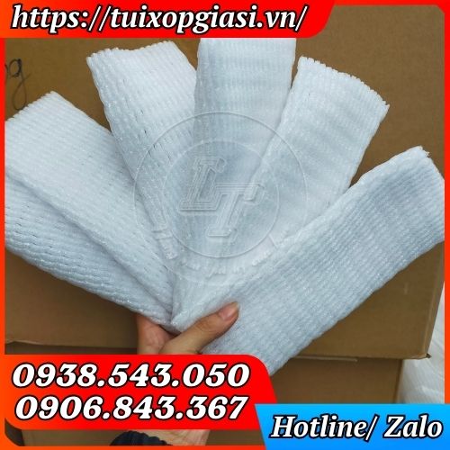 Xốp lưới bọc trái cây màu trắng
