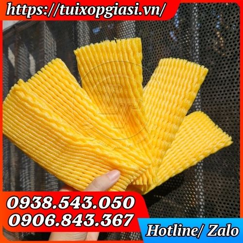Xốp lưới bọc trái cây màu vàng