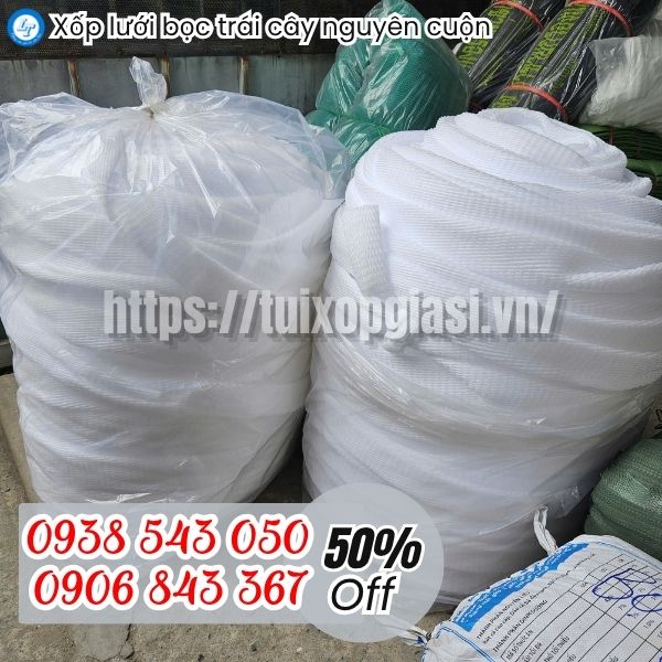 Xốp lưới bọc trái cây nguyên cuộn giá rẻ, hỗ trợ xuất VAT