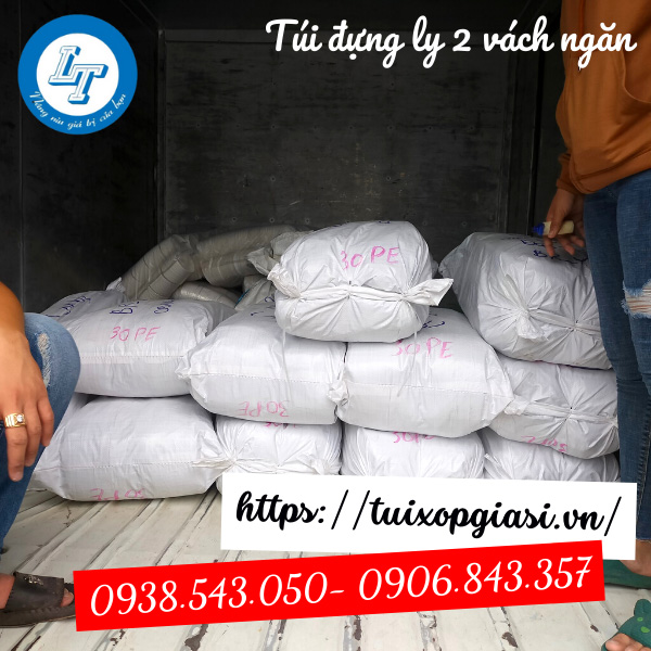 Xưởng chuyên sỉ túi đựng ly 2 vách ngăn hcm