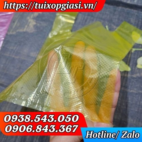 Túi bóng mỡ màu gai hàng zin