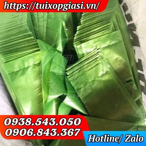 Túi bóng mỡ màu gai thường màu xanh lá