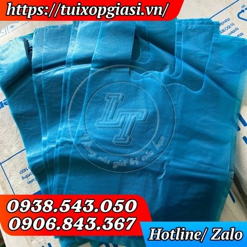 Túi xốp gai màu xanh dương