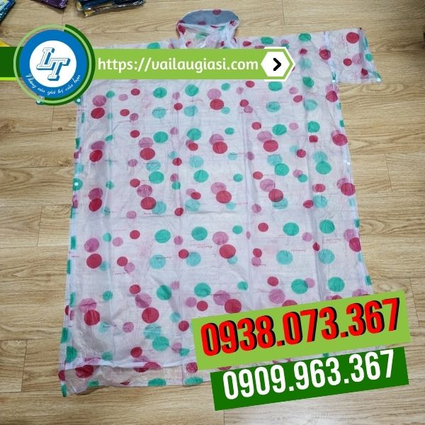 áo mưa chấm bi to đa dạng màu sắc