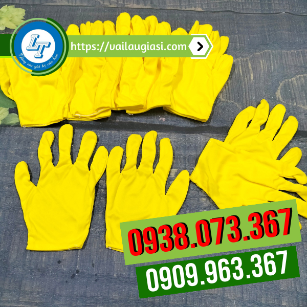 Găng tay vải thun vàng T9 Găng tay vải thun vàng T9