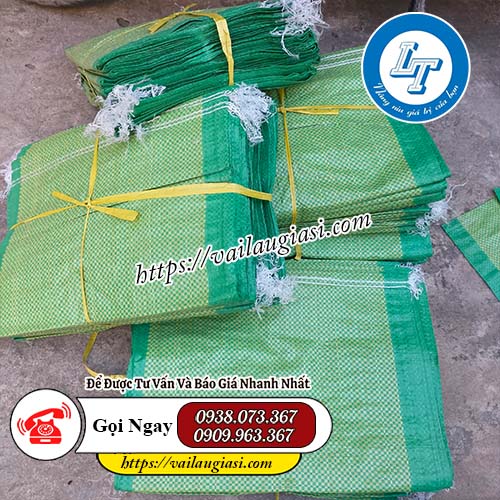 Bao tải gạo 10kg màu xanh lá Bao tải gạo 10kg màu xanh lá