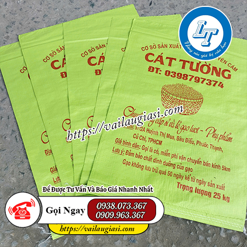 Bao đựng gạo 25kg in ấn thương hiệu Bao đựng gạo 25kg in ấn thương hiệu