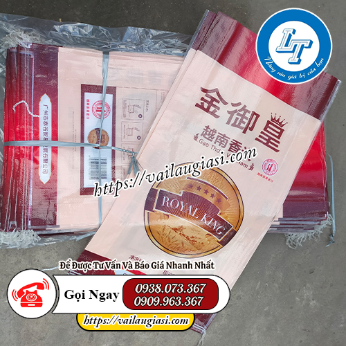 Bao tải dứa in logo sỉ rẻ Bao tải dứa in logo sỉ rẻ