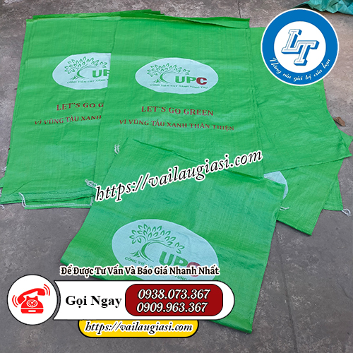 Bao tải dứa in logo không tráng nilon Bao tải dứa in logo không tráng nilon