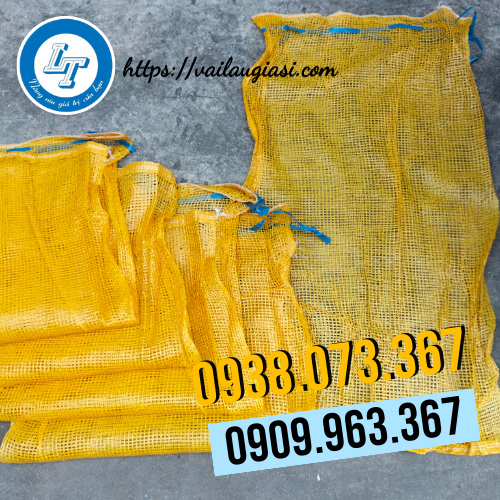 Bao tải lưới vàng có dây buộc Bao tải lưới vàng có dây buộc