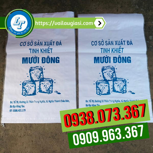 Bao bì nước đá in ấn logo Bao bì nước đá in ấn logo