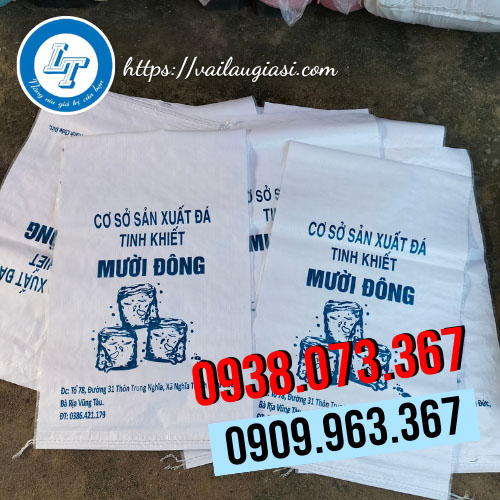 Bao tải nước đá in thương hiệu Bao tải nước đá in thương hiệu