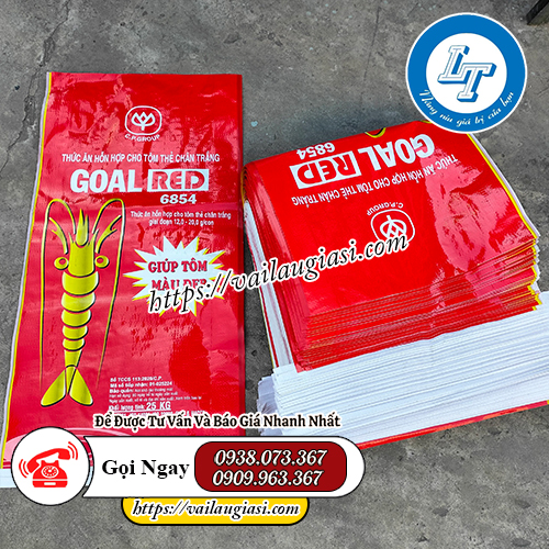 Bao tải dứa in logo có tráng nilon Bao tải dứa in logo có tráng nilon