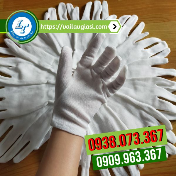 Găng tay bao tay thun trắng pe Găng tay bao tay thun trắng pe