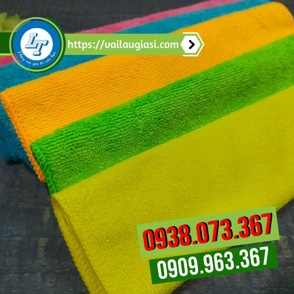 Khăn lau microfiber bề mặt mềm mịn, thấm hút cao Khăn lau microfiber bề mặt mềm mịn, thấm hút cao